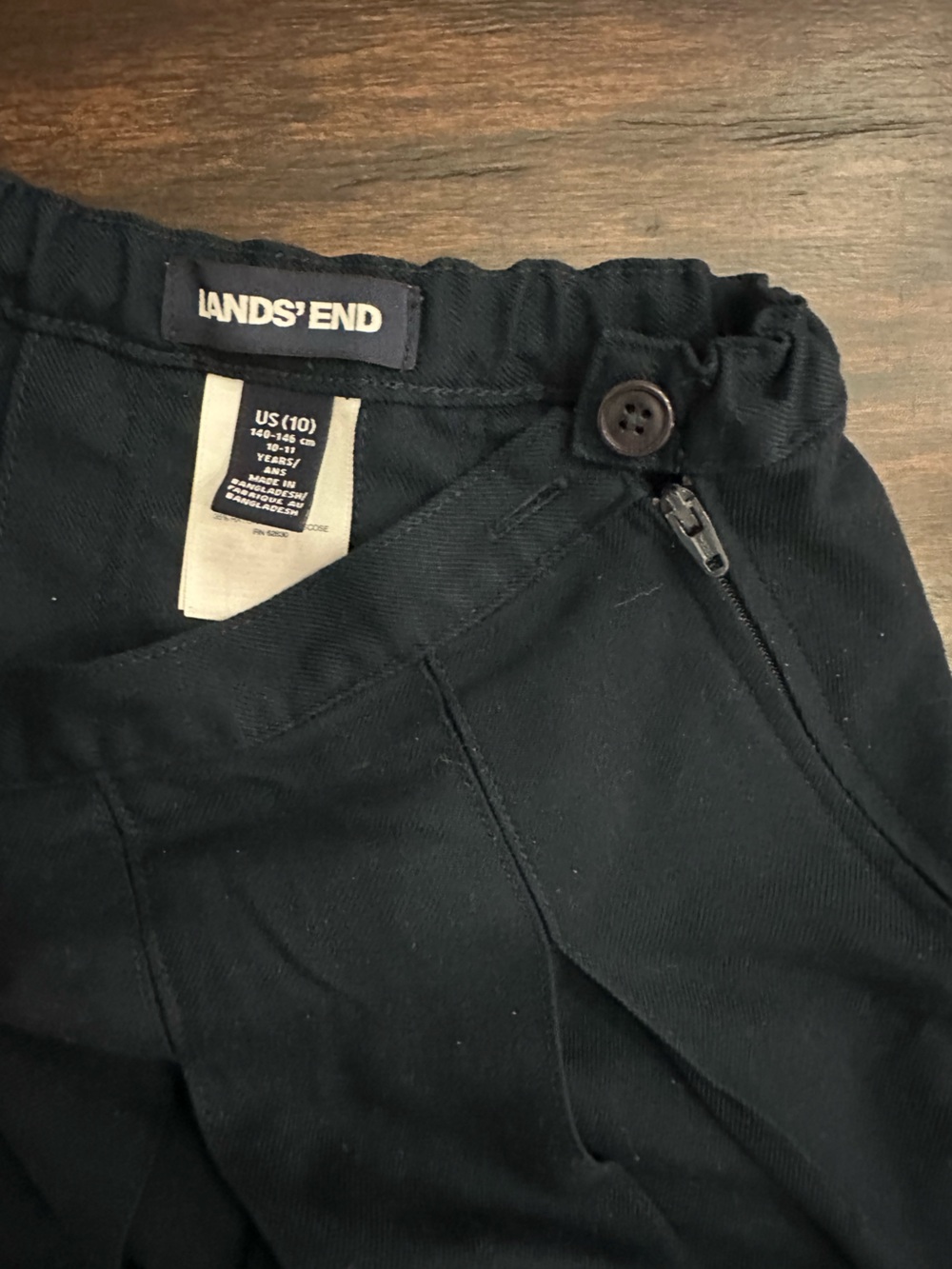 Lands' End Navy girls uniform skirt